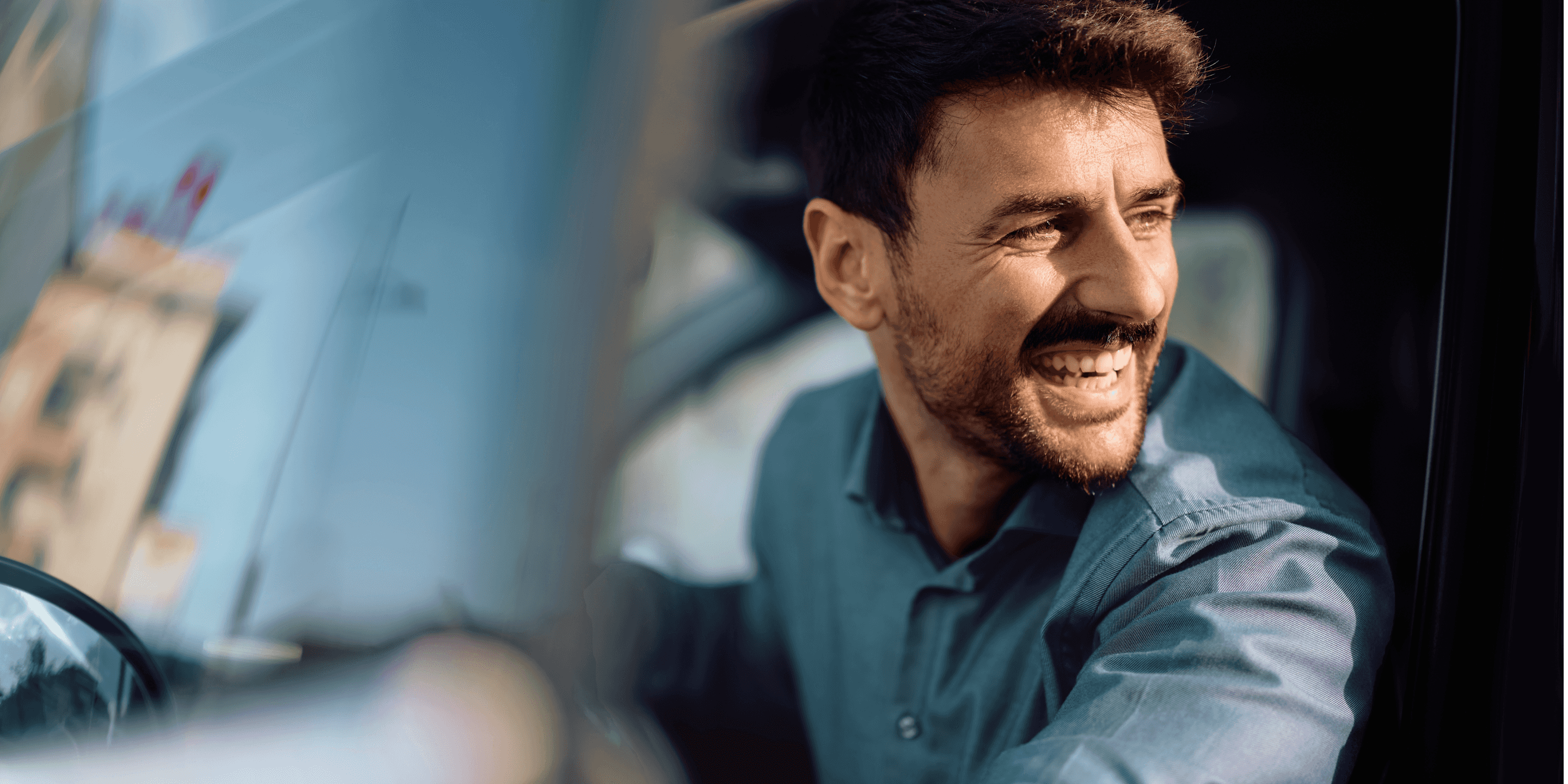 Man driving